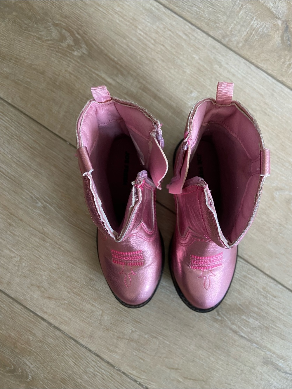 Kids Metallic Pink Cowboy Boots - Children's Western Boots - Picture 2 of 4
